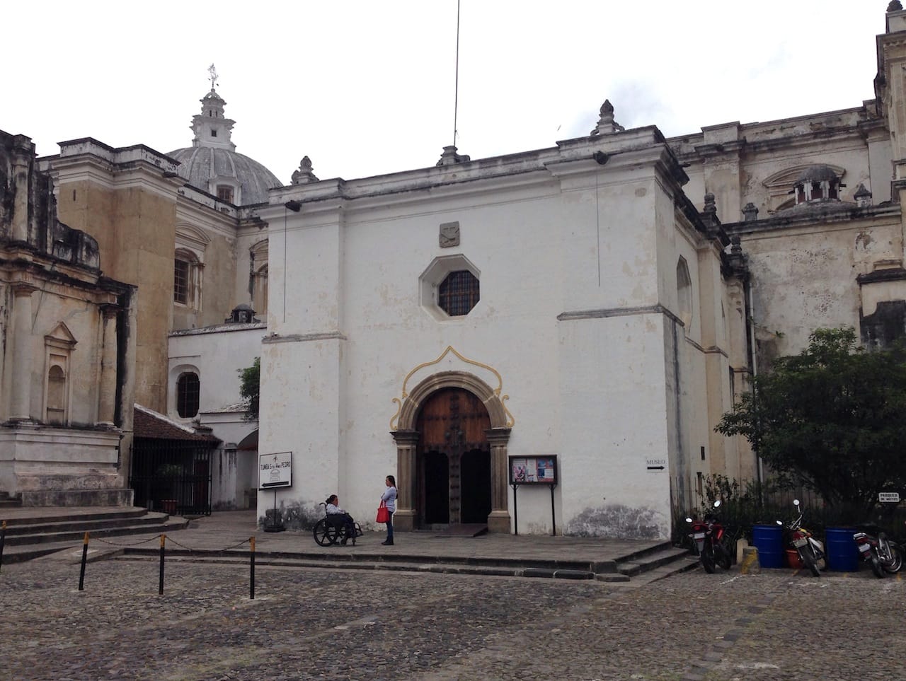 The Catedral de San Francisco in Antigua, Guatemala, is the city's oldest church. (Image by the author for Hyperallergic) 