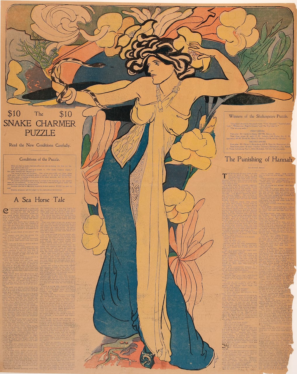 John Sloan, "The Snake Charmer Puzzle" (May 5, 1901) (© Delaware Art Museum / Artists Rights Society (ARS), New York)