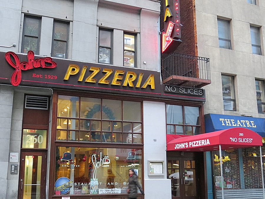 Exterior of John's Pizzeria (photo by John Wisniewski, via Flickr)