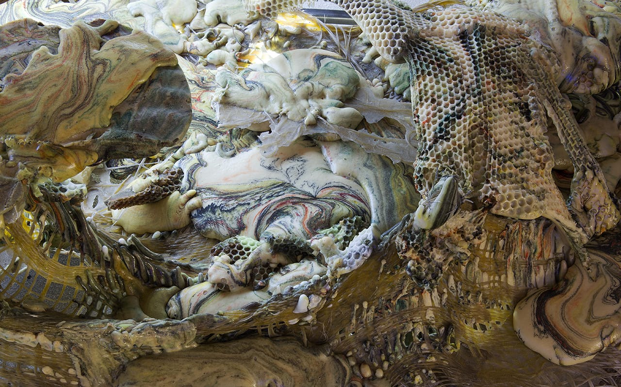 Judy Pfaff, "Scene I: The Garden. Enter Mrs. Barnes" (detail, 2015), commissioned by the Barnes Foundation for 'Mark Dion, Judy Pfaff, Fred Wilson: The Order of Things' exhibition (photo by Keristin Gaber, image © The Barnes Foundation) (click to enlarge)