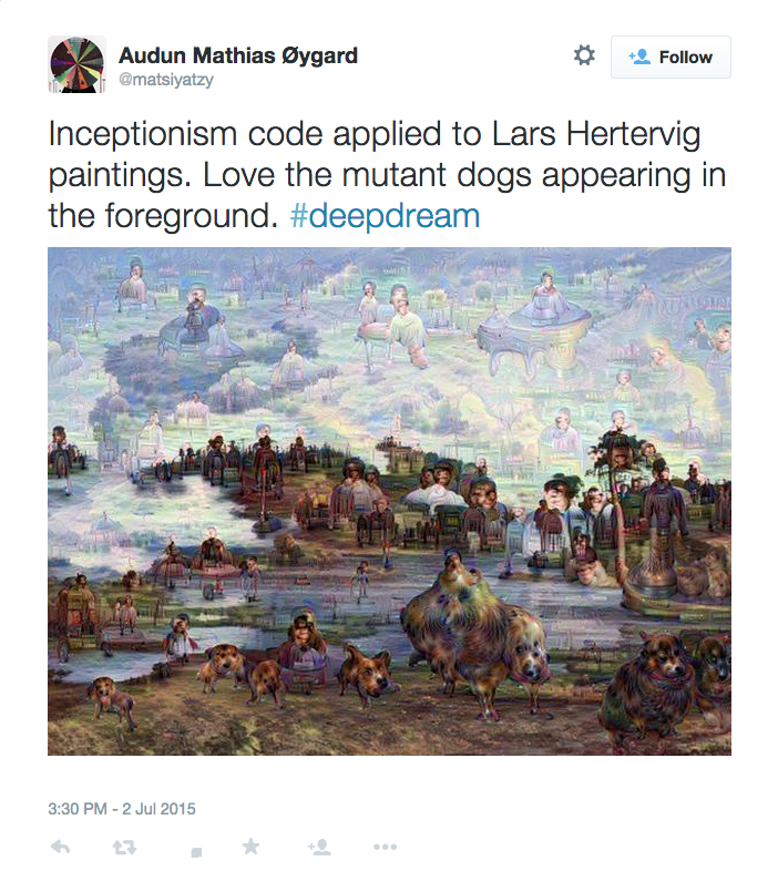 Lars Hertervig's "Skogtjern (Forest Lake)" (Image via @matsiyatzy/Twitter)