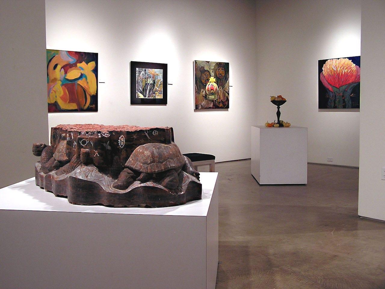 Installation view of an exhibition at the San Diego Art Institute prior to Ginger Shulick Porcella's arrival.