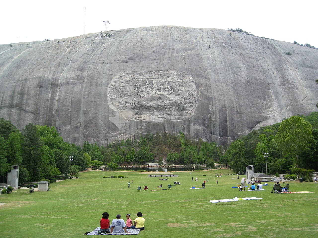 The Confederate Memorial Carving at Stone Mountain Park in Georgia (photo by ChrisYunker, via Wikimedia Commons)