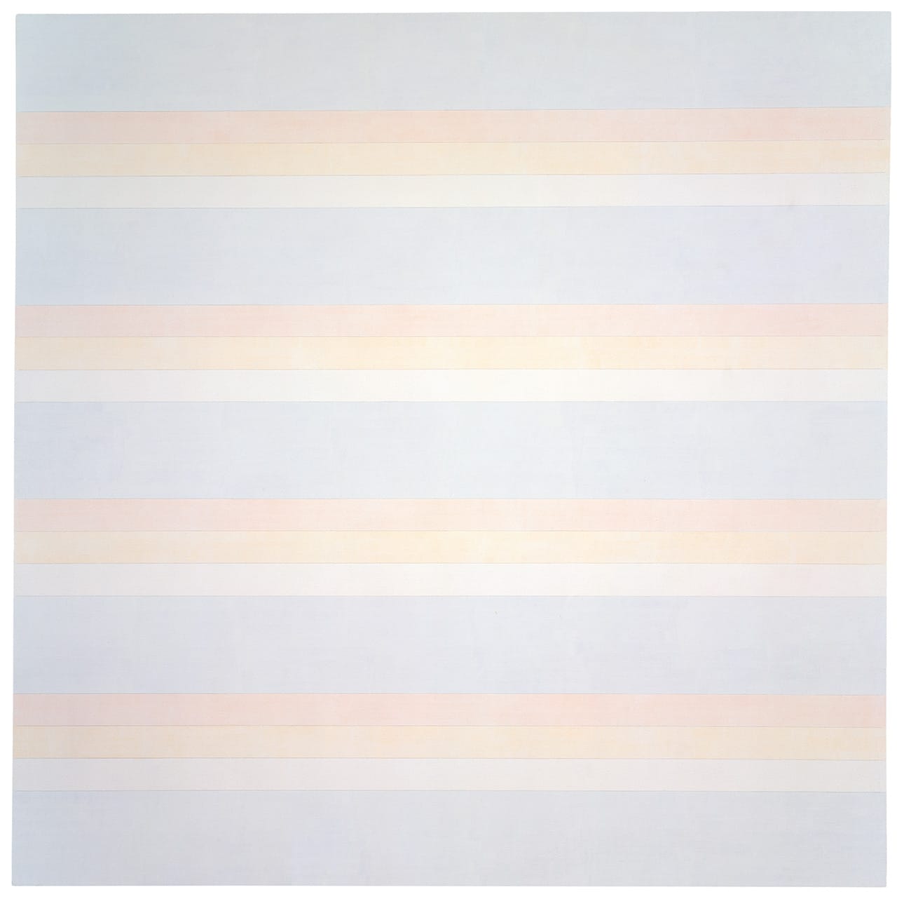 Agnes Martin, "Untitled #2" (1992), acrylic and graphite on linen, 72 x 72 inches (photo by Gordon R. Christmas, courtesy of Pace Gallery; © 2015 Agnes Martin/Artists Rights Society (ARS), New York)