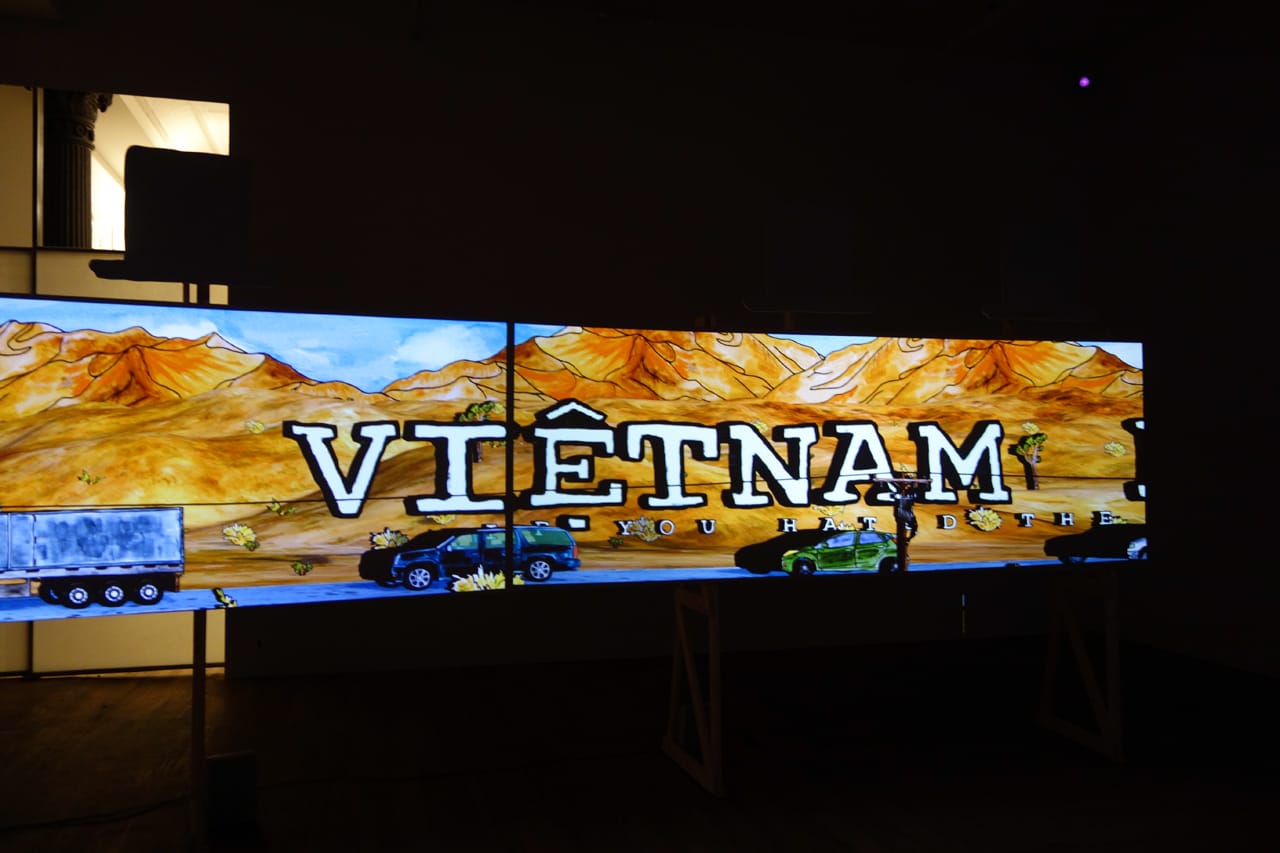 Eddo Stern, "Vietnam Romance" at Postmasters (photo by the author for Hyperallergic)