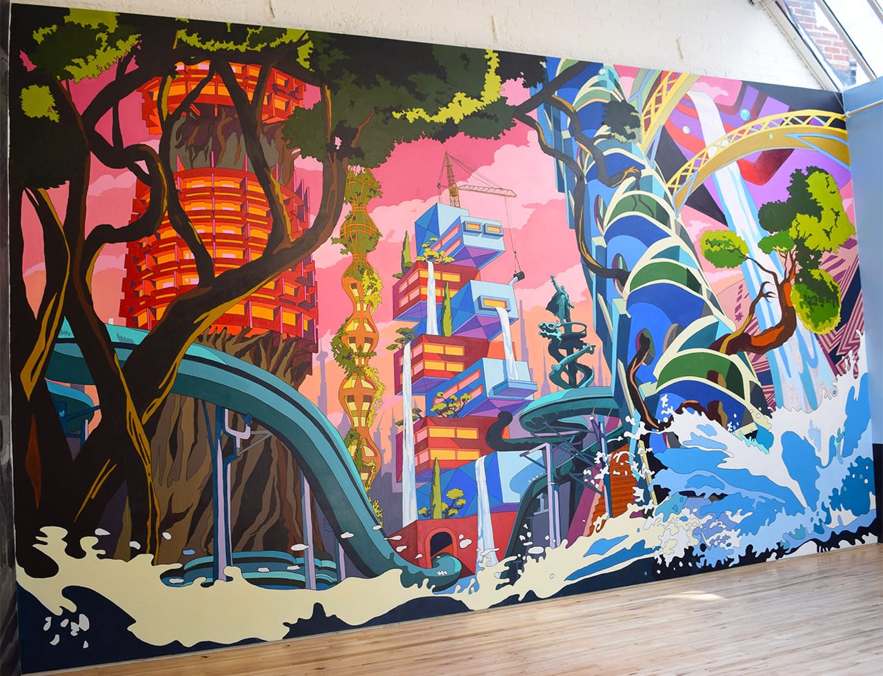 Chris Doyle, "Everhigher" (2015) at Andrew Edlin Gallery (all photos by the author for Hyperallergic)