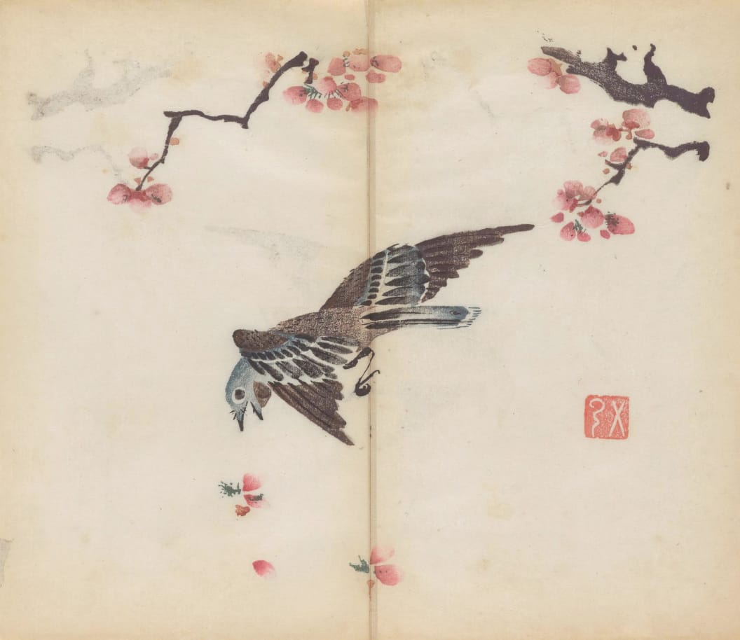 'Shi zhu zhai shu hua pu' (Chinese, 1633), polychrome xylographic print (courtesy Cambridge University Library)