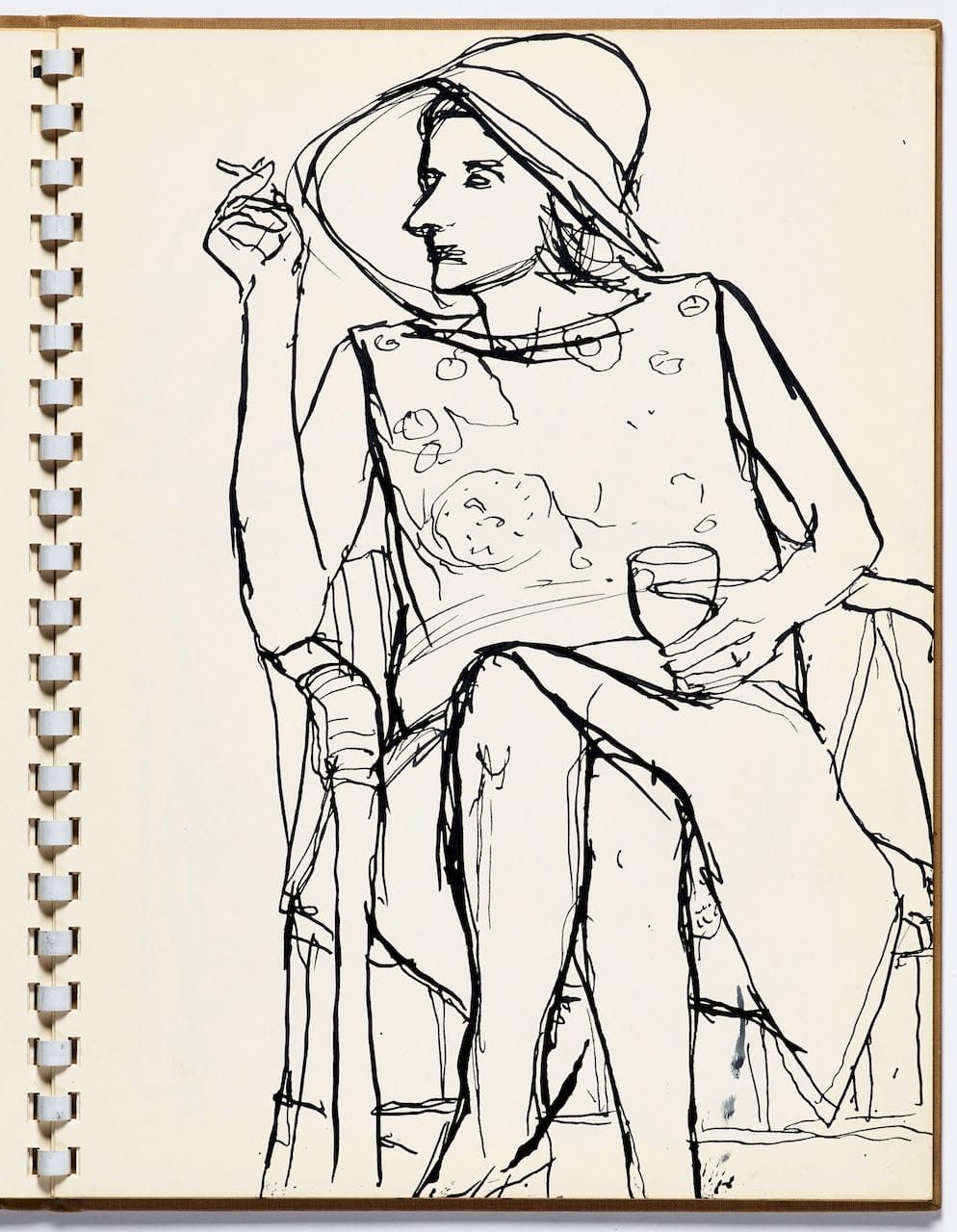 Richard Diebenkorn, "Untitled" from Sketchbook #13, page 13 (1965–66), pen and ink on paper (gift of Phyllis Diebenkorn, © The Richard Diebenkorn Foundation)