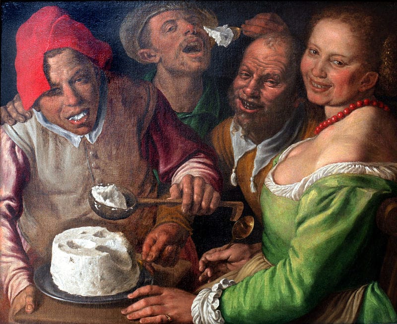 Someone noticed that the way people eat in Old Masters paintings is often quite odd. Here is a collection. (via The Toast)