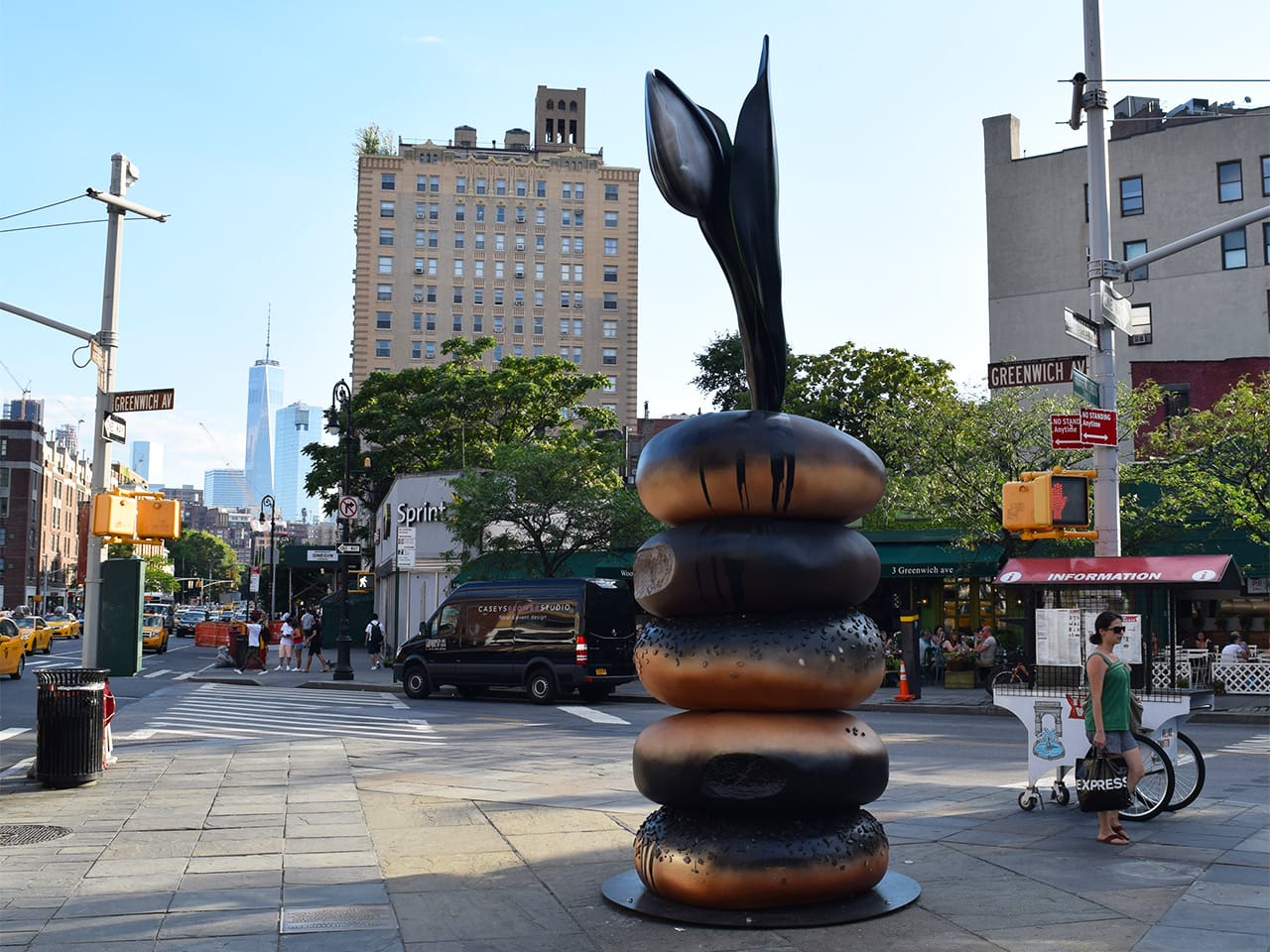 Installation view of Hanna Liden's 'Everything' in Ruth Wittenberg Plaza (all photos by the author for Hyperallergic)