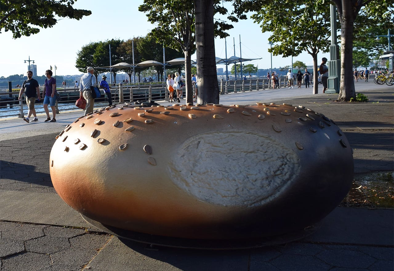 Installation view of Hanna Liden's 'Everything' in Hudson River Park