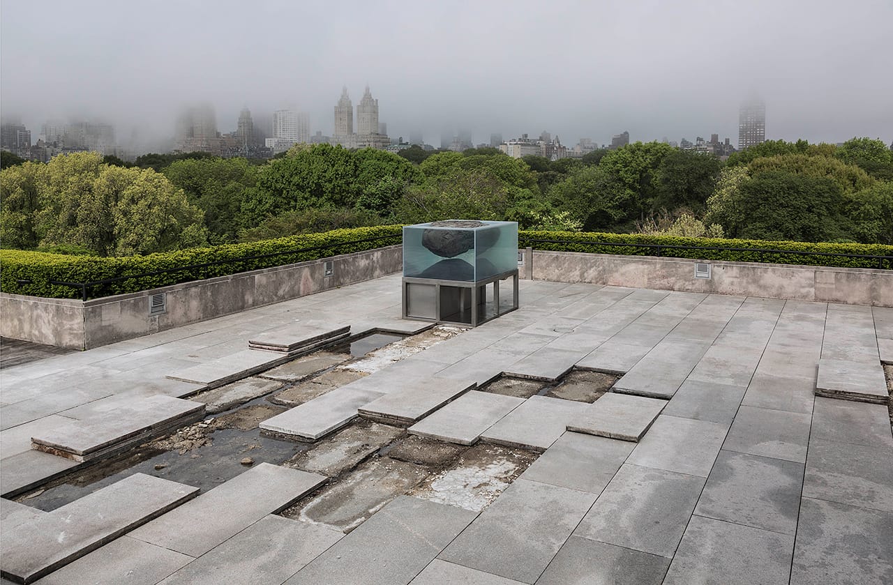 Installation view of 'The Roof Garden Commission: Pierre Huyghe' at the Metropolitan Museum of Art, 2015 (photo by Hyla Skopitz, the Photograph Studio, the Metropolitan Museum of Art, © 2015)