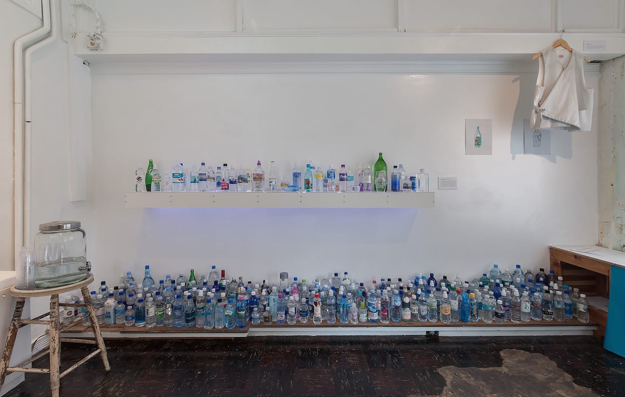 Bottles on display in the Museum of Bottled Water in Kansas City (all photos by EG Schempf, courtesy the Museum of Bottled Water)
