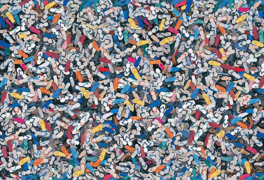 John Dahlsen, "Thongs," digital print on canvas (courtesy the artist)