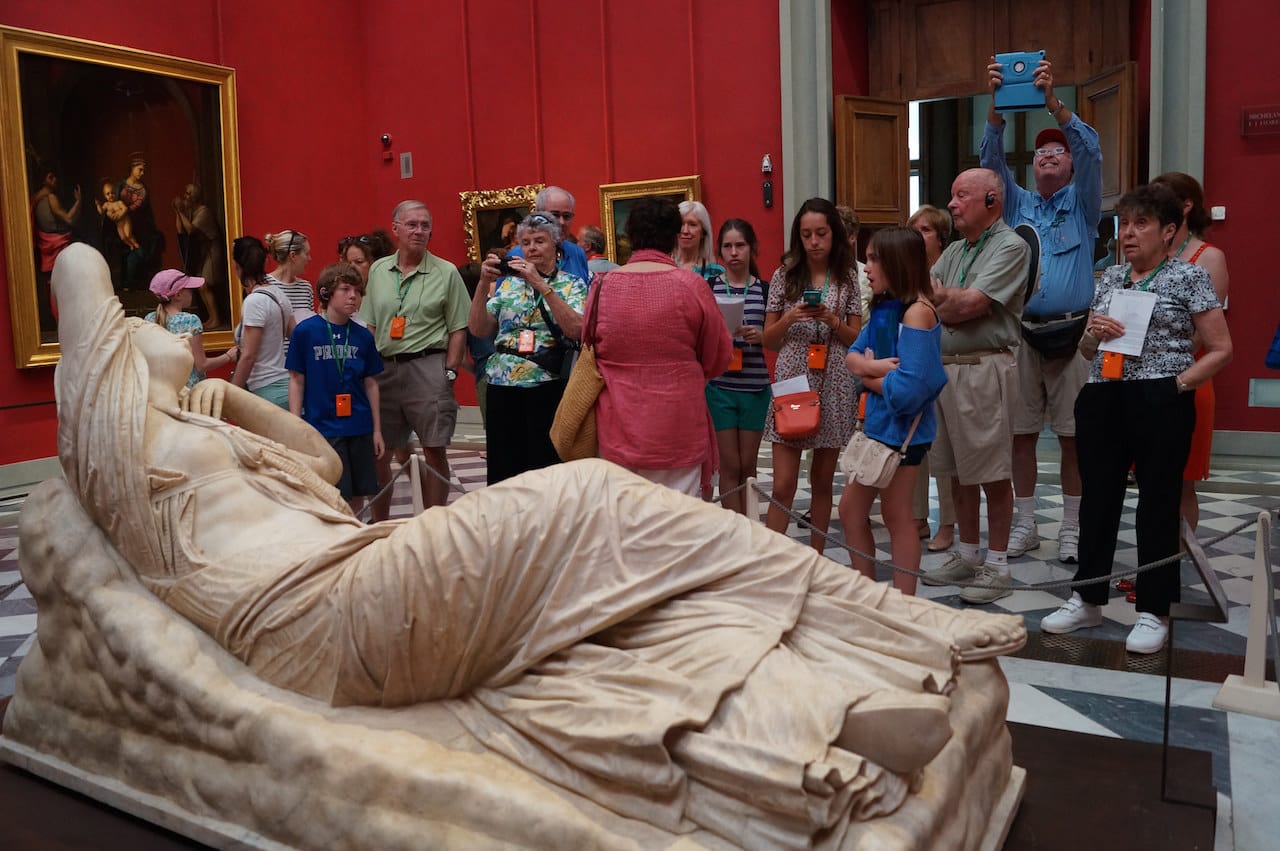Visitors at the Uffizi Gallery in Florence (photo by Birte Fritsch/Flickr)