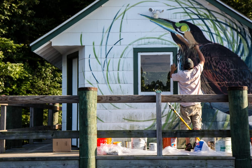 Mural at the Pickering Creek Audubon Sanctuary in Easton, Maryland (photo by Jessica Stewart)