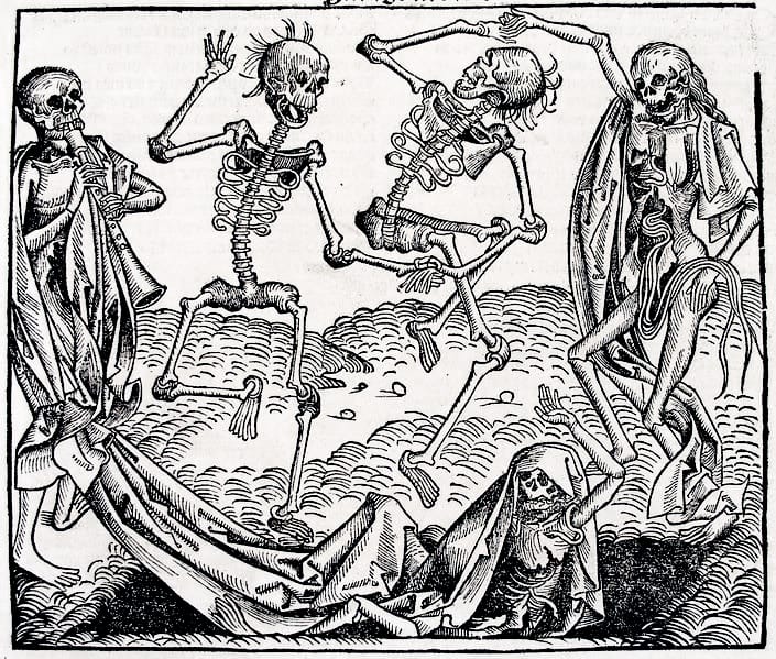 'Dance of Death' Hartman Schedel's 'Chronicle of the World' (1493) (via Wikimedia)