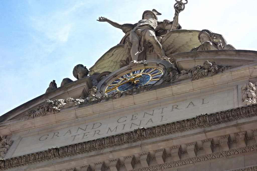 The Tiffany clock on Grand Central Terminal (photo by the author for Hyperallergic)