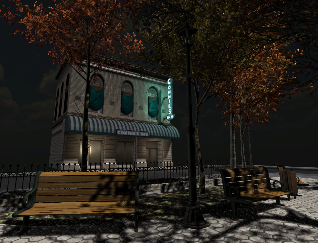 Night scene in 'Virtual Harlem'