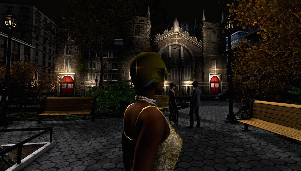Scene from the virtual reality experience 'Virtual Harlem' (all images courtesy Dr. Bryan Carter)