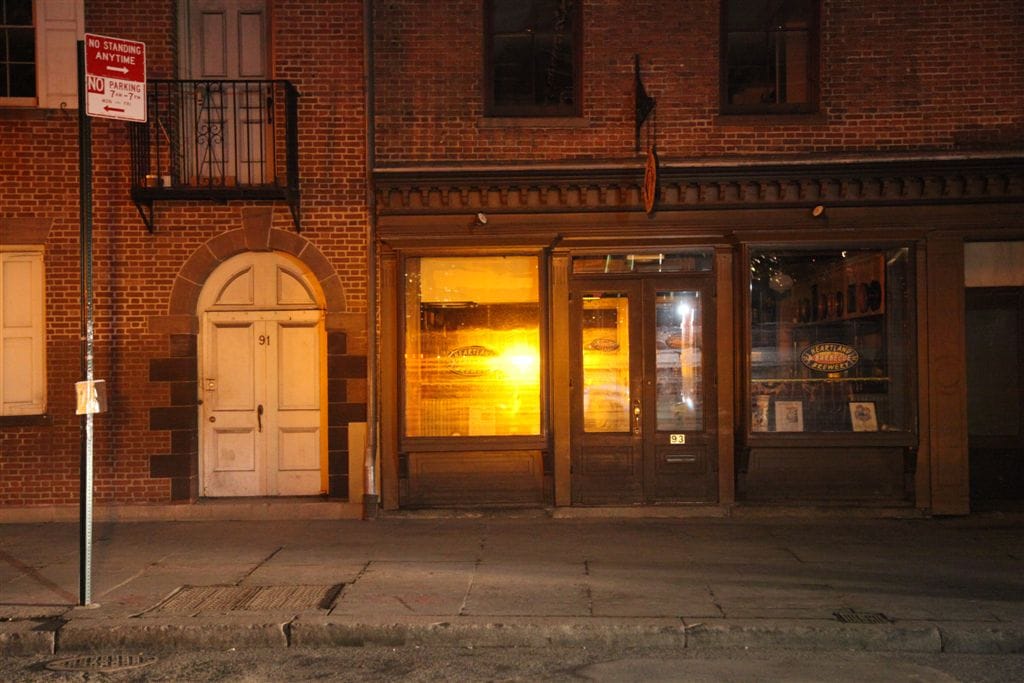 Water line on a building following Hurricane Sandy in 2012 (photo by Leonard Wiggins/MTA New York City Transit)
