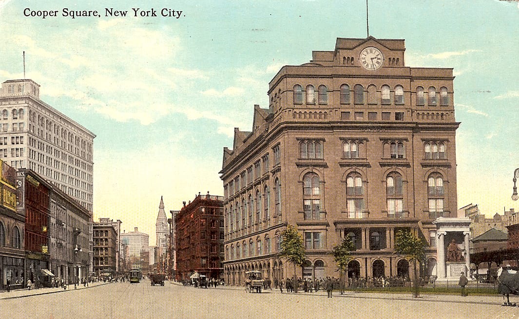 An early 20th-century postcard of Cooper Union. (via RollingRck/Flicr)