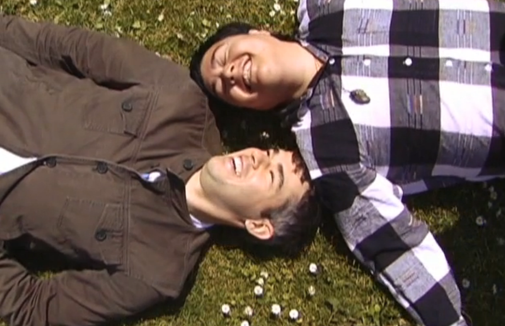 Screengrab from episode 1 of "Falling in Love. . . With Christ & Greg." Image via their website.