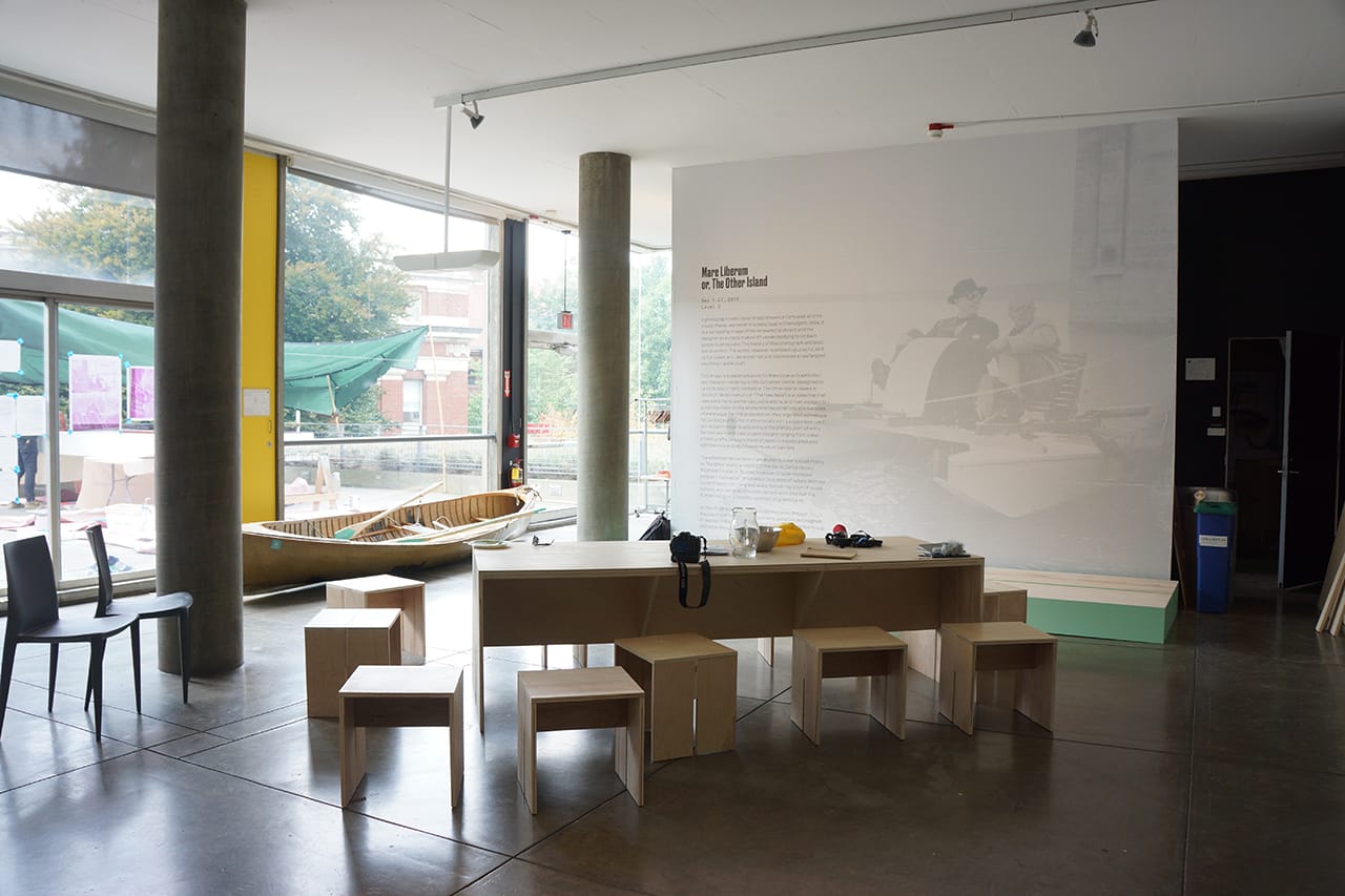 Installation view, 'Mare Liberum: or, The Other Island' at the Carpenter Center for the Visual Arts (photo by the author for Hyperallergic)