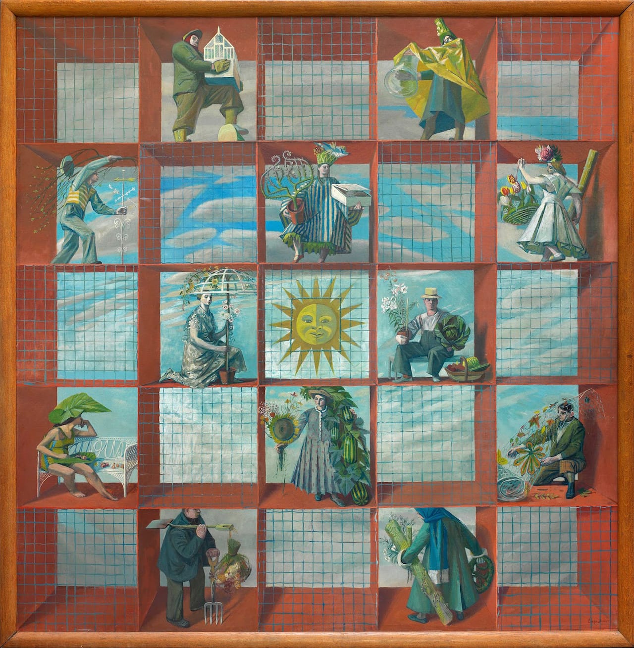 Evelyn Dunbar, "An English Calendar" (1938), oil on canvas (courtesy Imperial College London, © The Artist's Estate/Christopher Campbell-Howes)