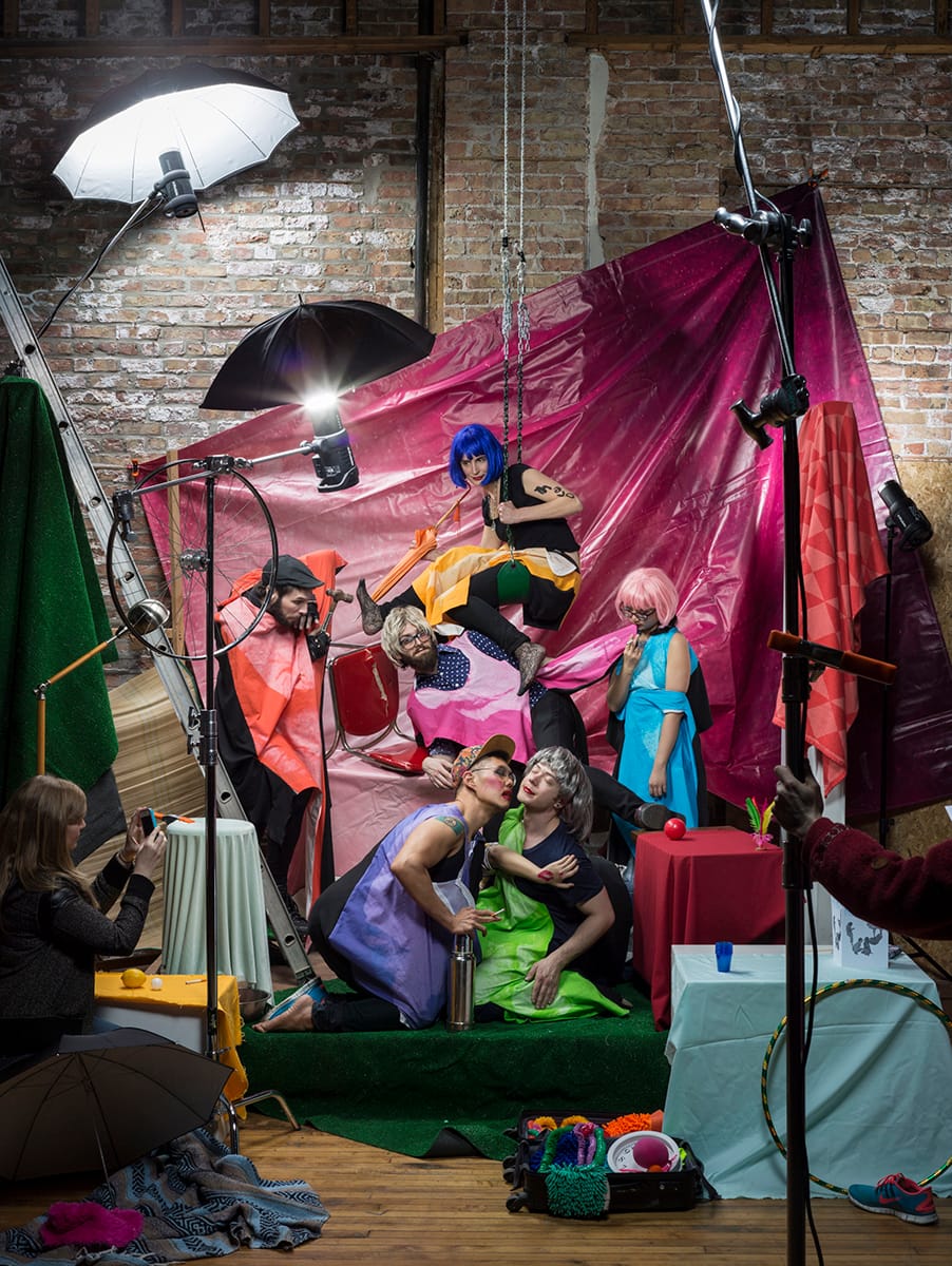 Re-performance of "Dance of Death," event and concept by Kara Jefts, garments by Dave J Bermingham, styling by Tongyu Zhao (photo by Leonard Suryajaya, courtesy the artist)