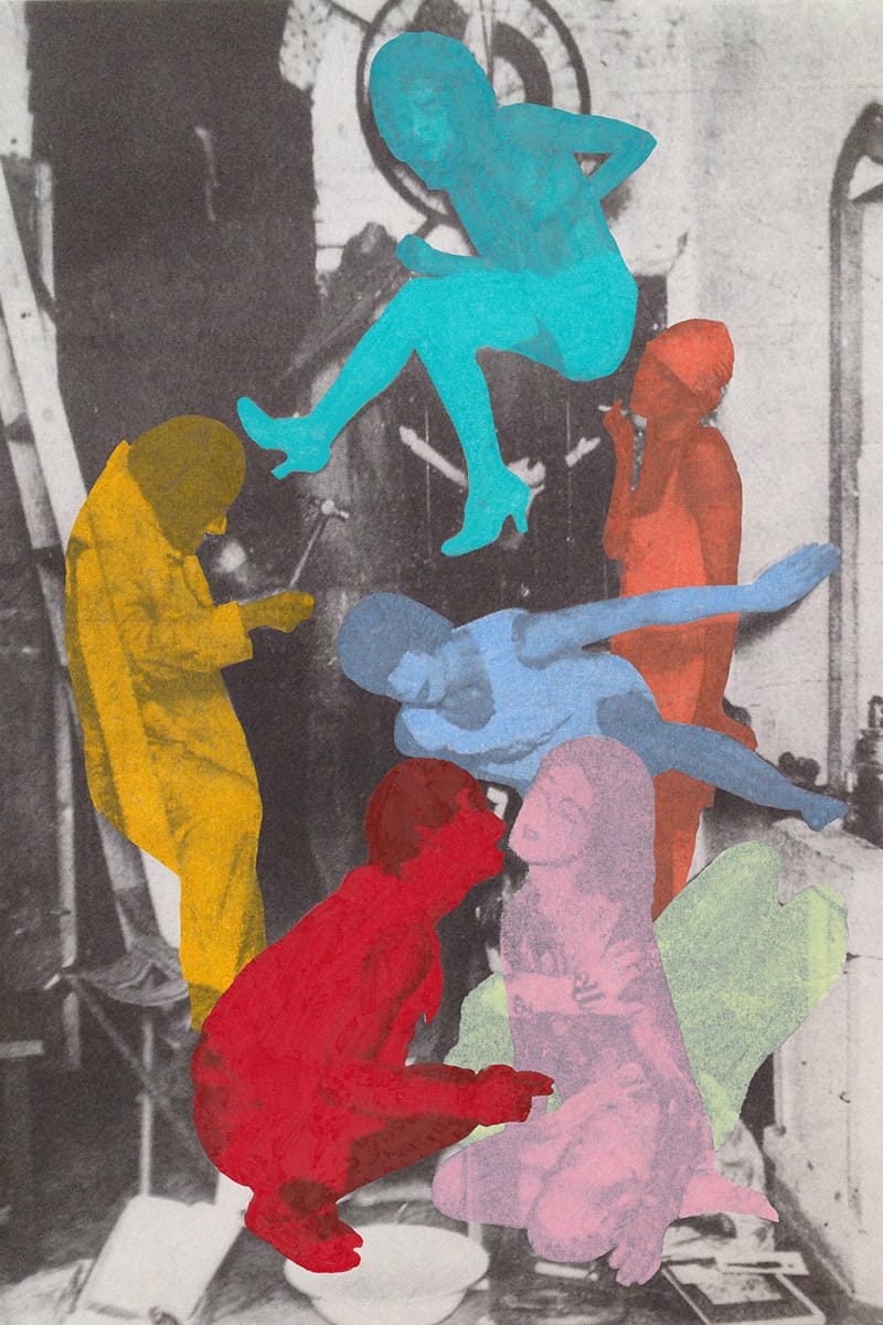 Kara Jefts, "Source Image: Dance of Death, Mavo, 1924" (2015), inkjet print and colored pencil