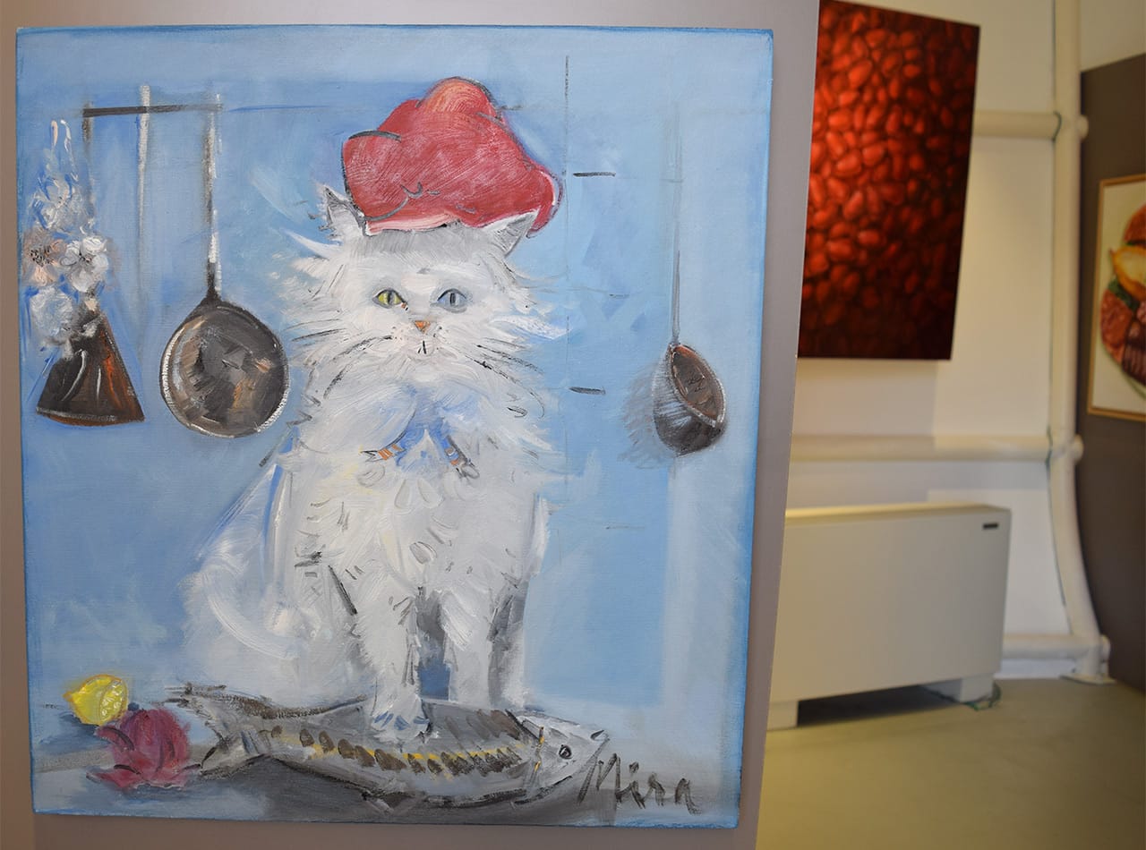 Mira Koldas, "Cuochi" (2015), part of an exhibition of food-themed art in the Turkish pavilion