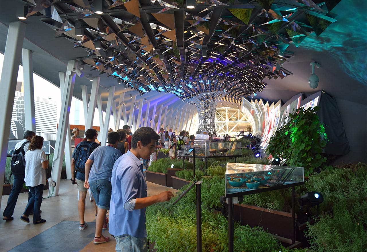 The interior of the Iranian pavilion