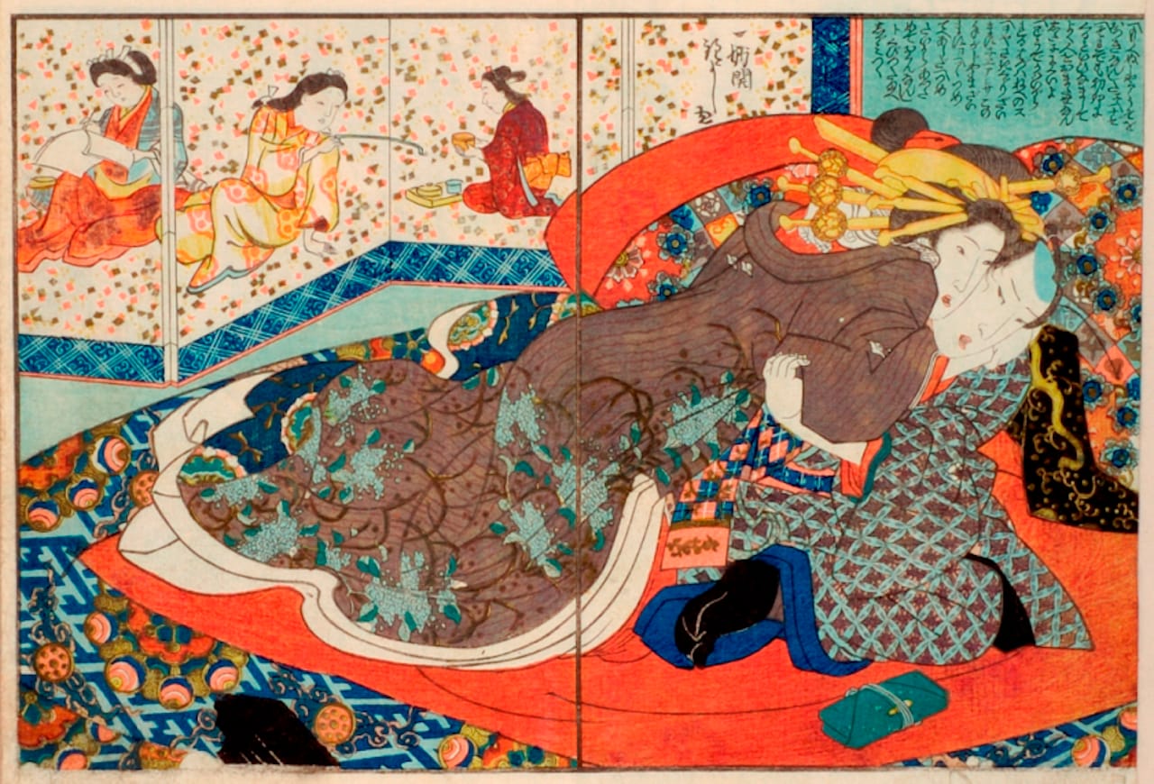 Utagawa Kuniyoshi, "Flower Calendar (Hana goyomi)" (courtesy International Research Center for Japanese Studies)