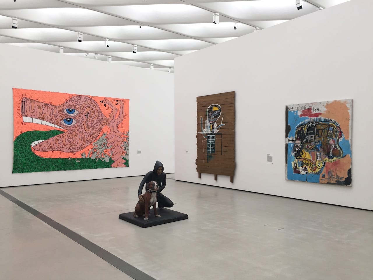 Works by Keith Haring, John Ahearn, and Jean-Michel Basquiat.