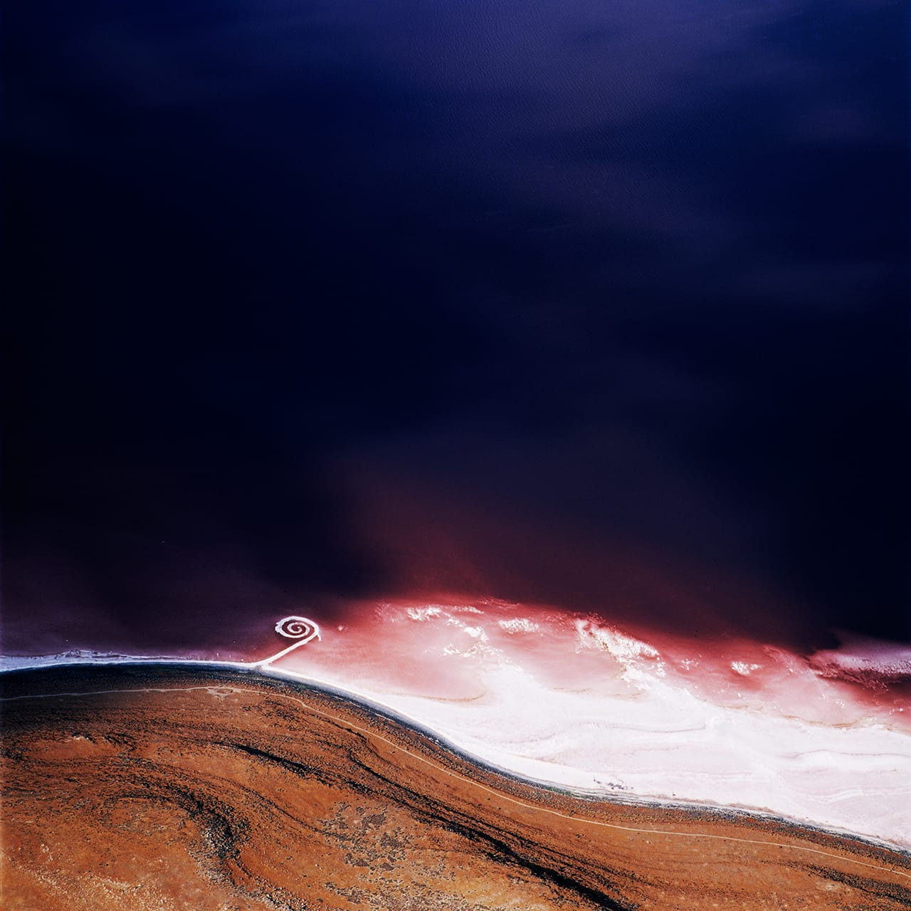 Robert Smithson’s "Spiral Jetty" (1970), from 'Troublemakers' (photo © David Maisel, art © Holt-Smithson Foundation / Licensed by VAGA, New York, Courtesy Institute, Venice, CA)