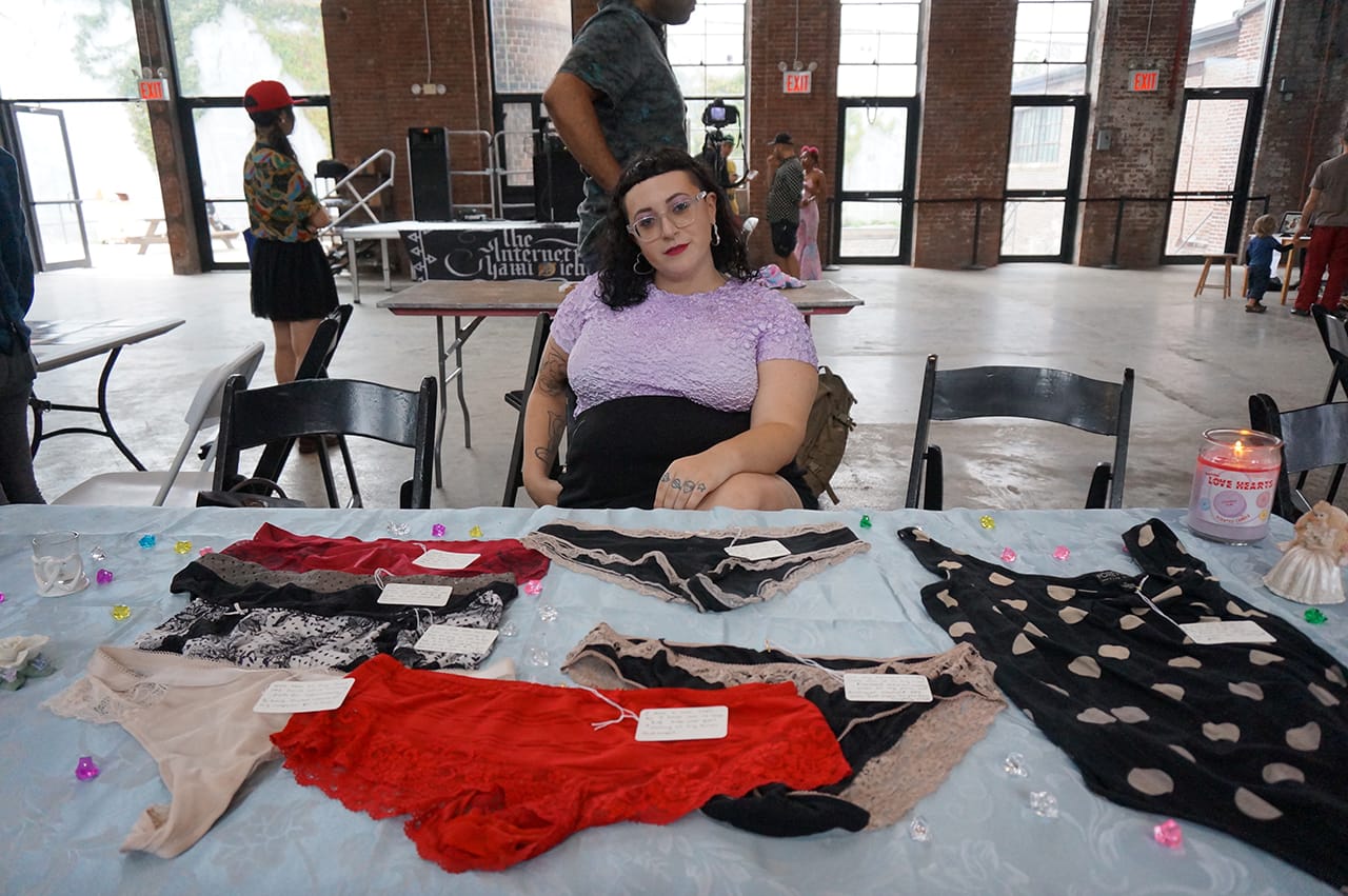 Annie Malamet with her "Internet Panties" 