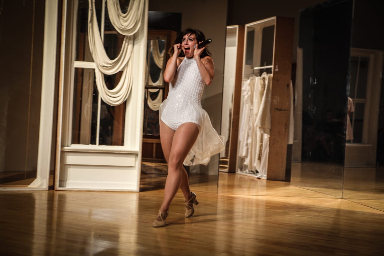 Michelle Mola performing in 'Chambre' at the New Museum (photo by Jason Akira Somma)