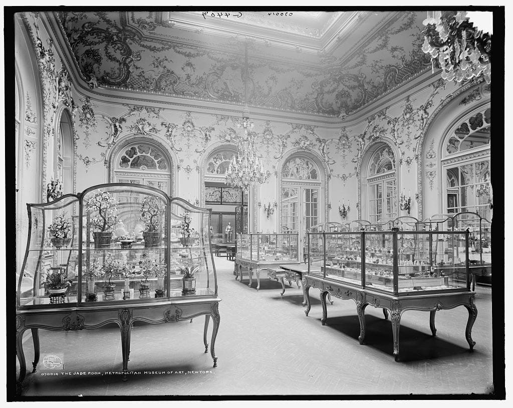 Jade Room at the Metropolitan Museum of Art (1907), photo by Detroit Publishing Co. (via Library of Congress)