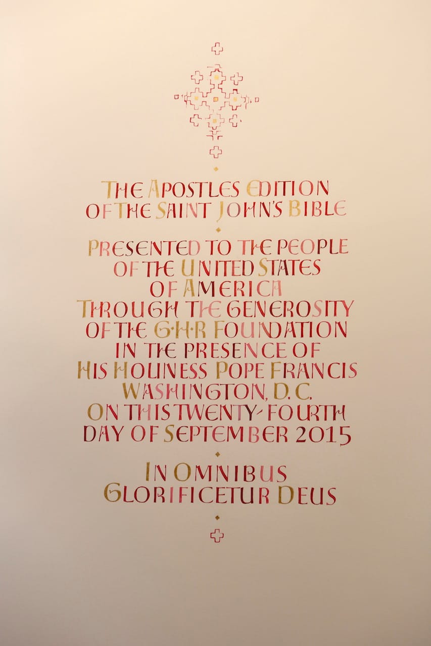 Apostles Edition of The Saint John’s Bible (photo by Shawn Miller)
