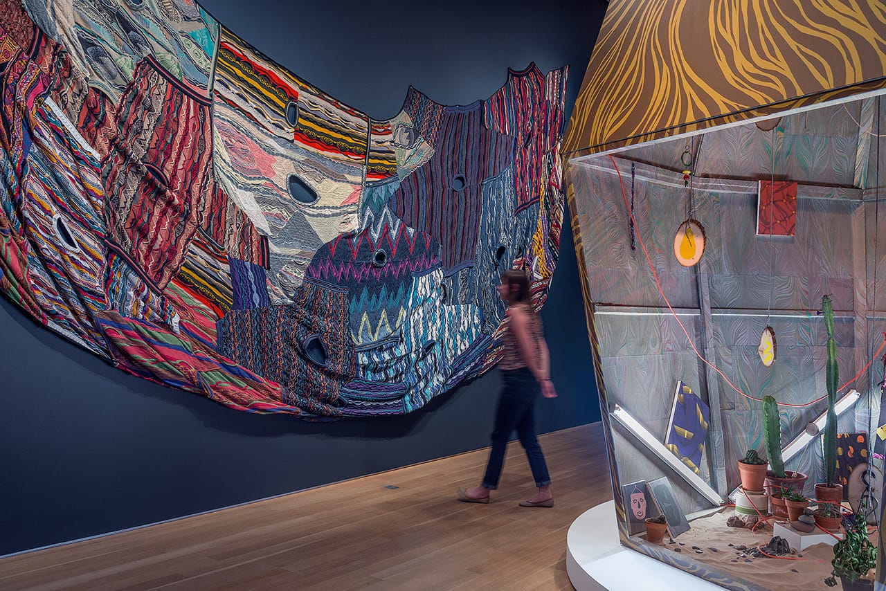 Installation view, 'Amir H. Fallah: The Caretaker' at the Nerman Museum of Contemporary Art (click to enlarge)