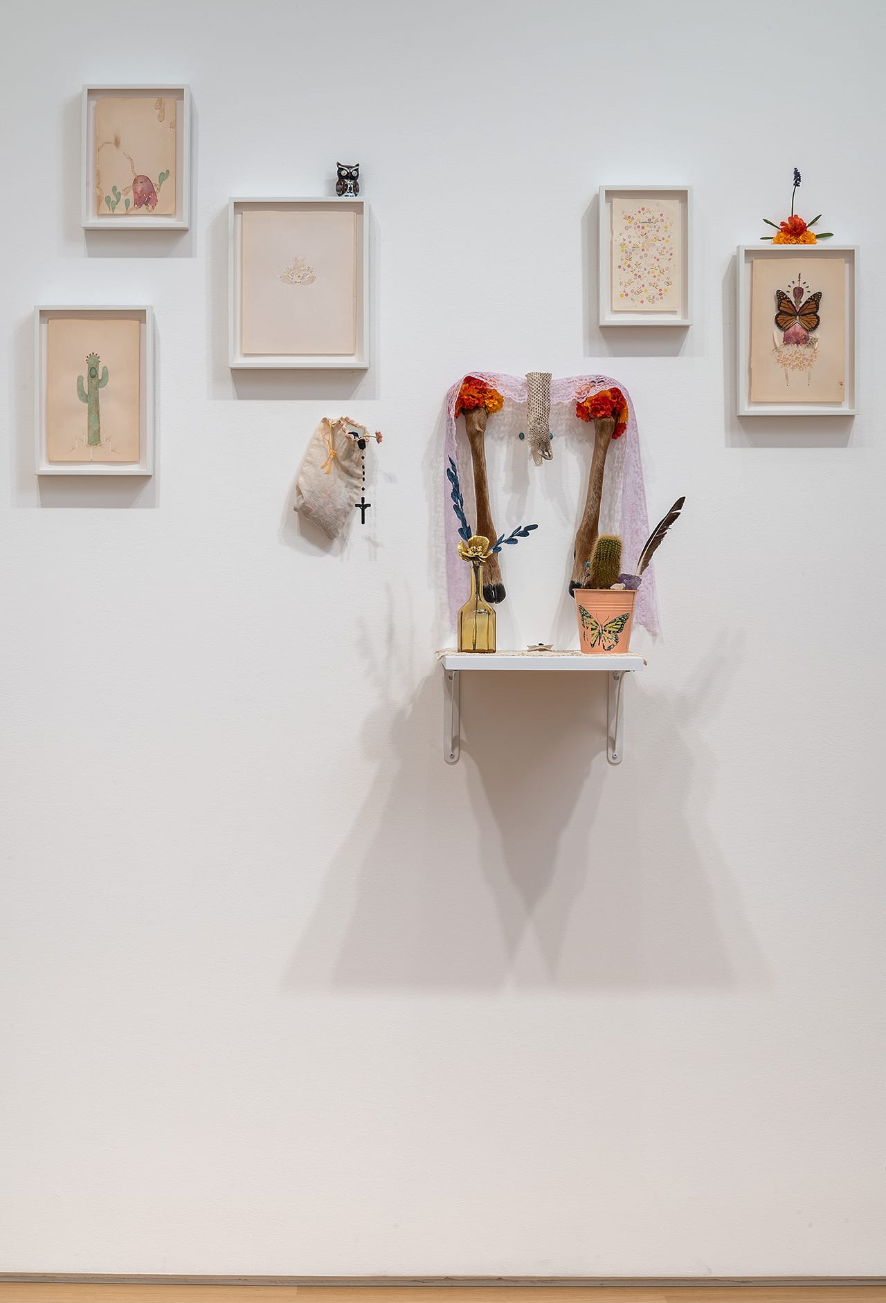 Installation view, 'Rodolfo Marron III: A Poke Ghost and the Garden of Tearz' at the Nerman Museum of Contemporary Art (click to enlarge)