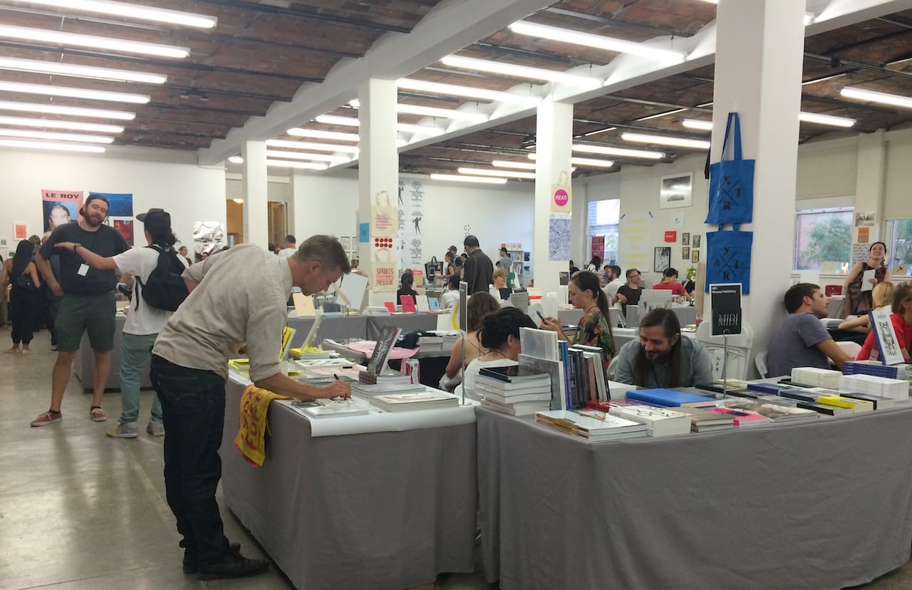 Inside the 2015 edition of the New York Art Book Fair (photo by Claire Voon for Hyperallergic)