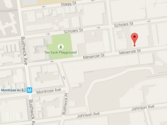 The location of Christopher Stout gallery (via Google Streetview)