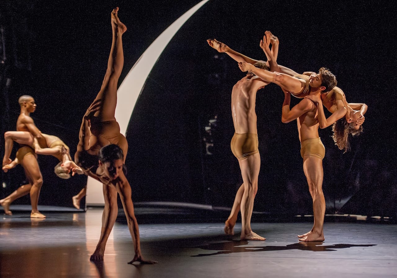 "Tree of Codes," directed and choreographed by Wayne McGregor, visual concept by Olafur Eliasson, and music by Jamie xx. Performed by dancers from Paris Opera Ballet and Company Wayne McGregor in the Drill Hall, Park Avenue Armory on Opening Night, September 14, 2015