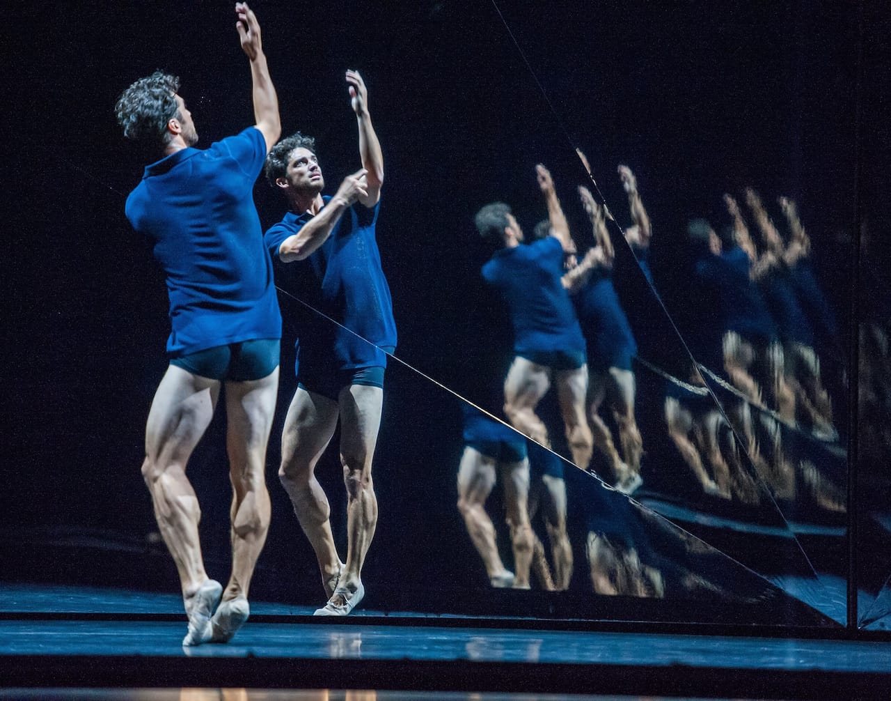 "Tree of Codes," directed and choreographed by Wayne McGregor, visual concept by Olafur Eliasson, and music by Jamie xx. Performed by dancers from Paris Opera Ballet and Company Wayne McGregor in the Drill Hall, Park Avenue Armory on Opening Night, September 14, 2015
