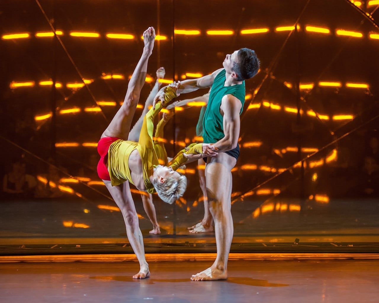 "Tree of Codes," directed and choreographed by Wayne McGregor, visual concept by Olafur Eliasson, and music by Jamie xx. Performed by dancers from Paris Opera Ballet and Company Wayne McGregor in the Drill Hall, Park Avenue Armory on Opening Night, September 14, 2015