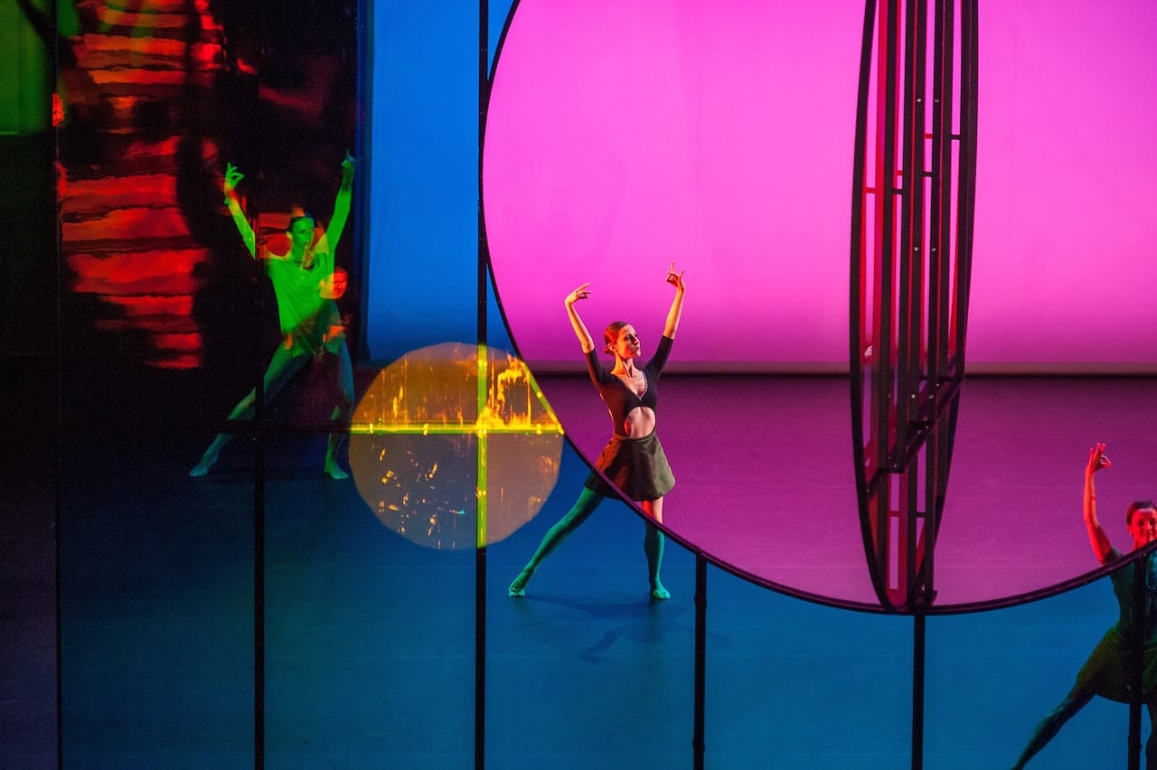 "Tree of Codes," directed and choreographed by Wayne McGregor, visual concept by Olafur Eliasson, and music by Jamie xx. Performed by dancers from Paris Opera Ballet and Company Wayne McGregor in the Drill Hall, Park Avenue Armory on Opening Night, September 14, 2015 (all photos by Stephanie Berger)