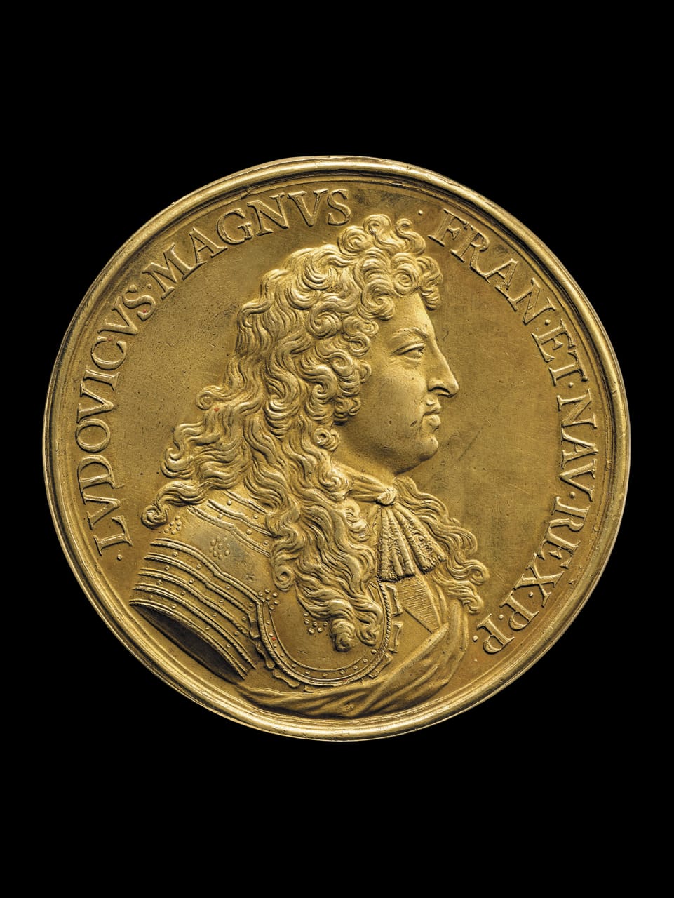 "Nec Pluribus Impar," designed by Jean Warin (1672), Louis XIV as the sun warming the Earth, with an inscription stating "not unequal to many," his motto (© The Trustees of the British Museum)