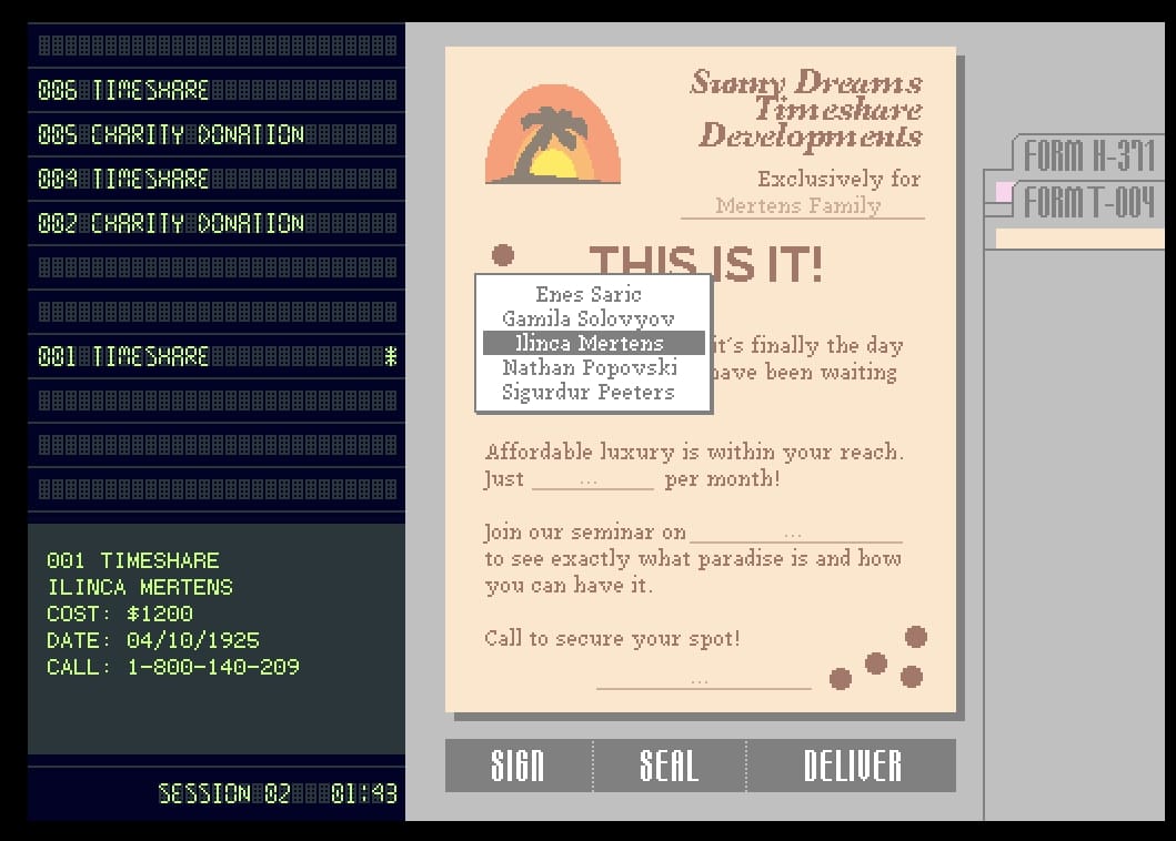 Playing "Unsolicited" (screenshot by the author for Hyperallergic)